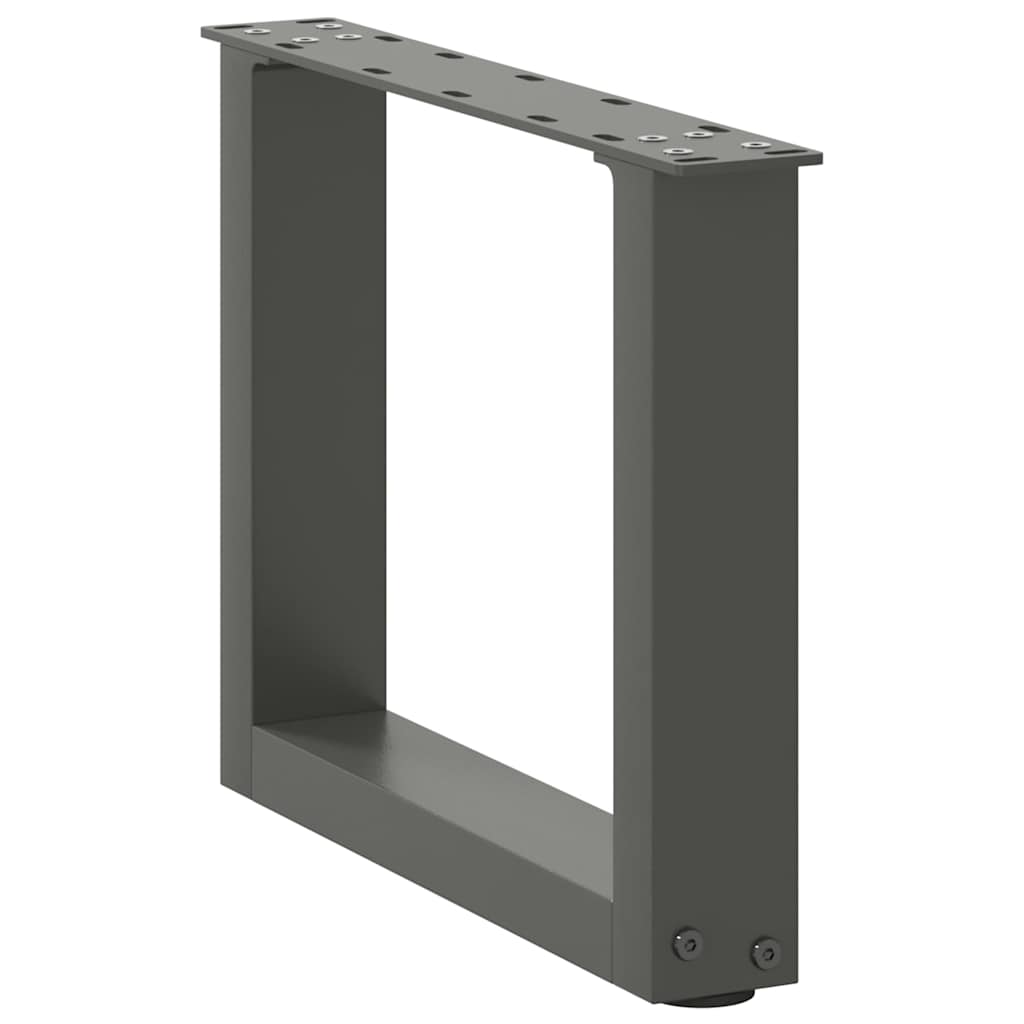 vidaXL Couchtischbeine U-Form 2 Stk. Anthrazit 40x(30-31) cm Stahl
