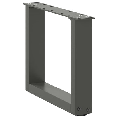 vidaXL Couchtischbeine U-Form 2 Stk. Anthrazit 40x(30-31) cm Stahl