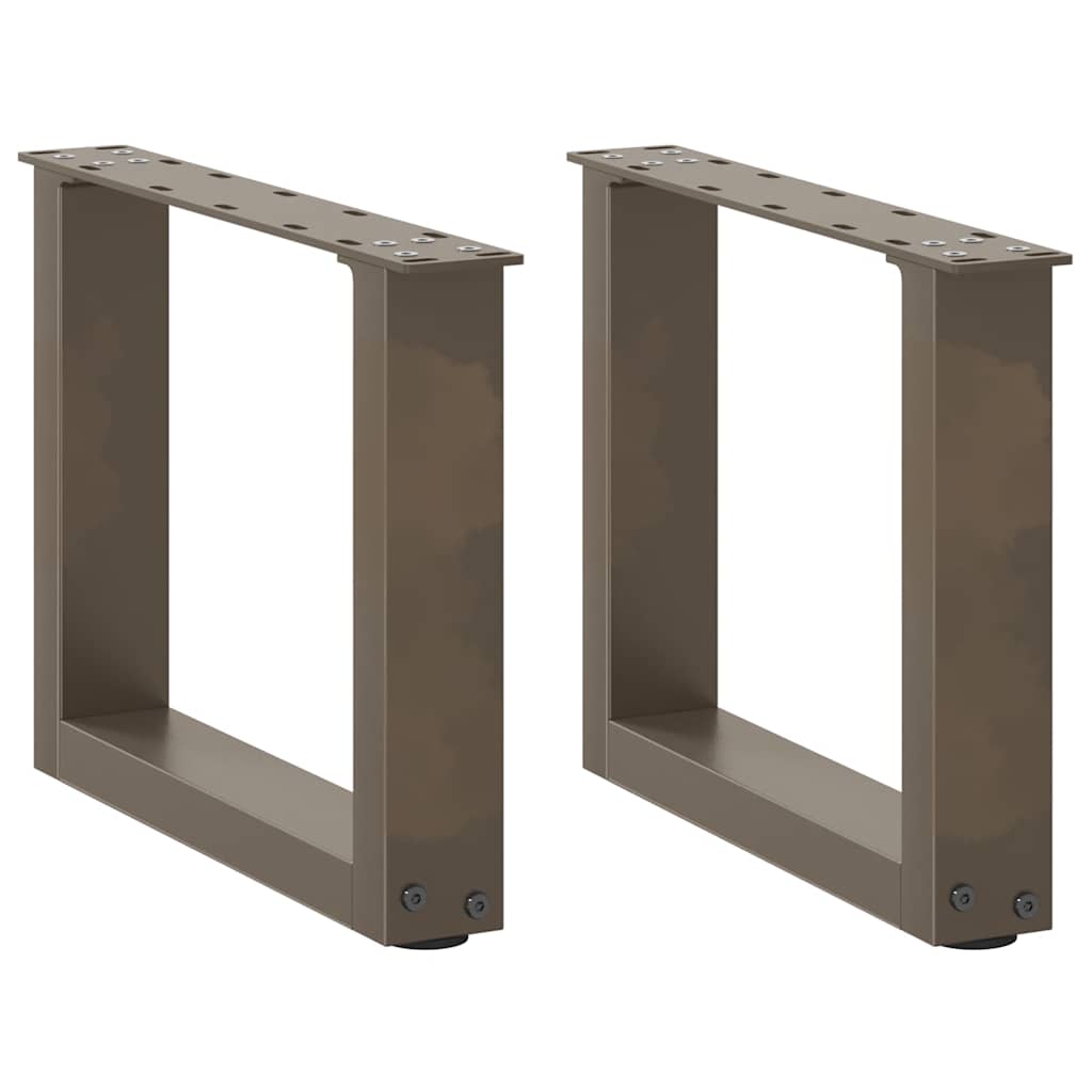 Couchtischbeine U-Form 2 Stk. Naturstahl 40x(30-31) cm Stahl