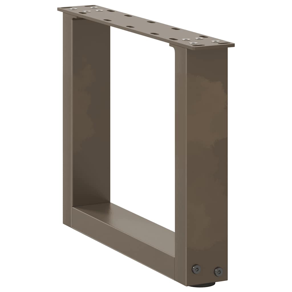 vidaXL Couchtischbeine U-Form 2 Stk. Naturstahl 40x(30-31) cm Stahl