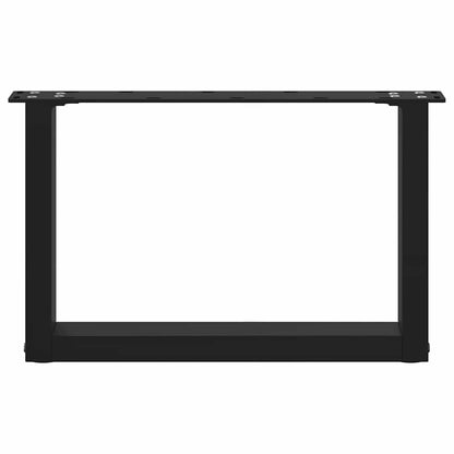 vidaXL Couchtischbeine U-Form 2 Stk. Schwarz 50x(30-31) cm Stahl