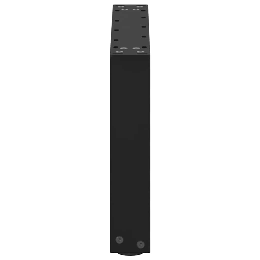 vidaXL Couchtischbeine U-Form 2 Stk. Schwarz 50x(30-31) cm Stahl