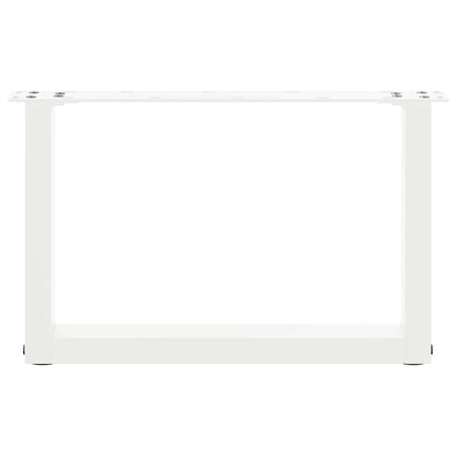 vidaXL Couchtischbeine U-Form 2 Stk. Weiß 50x(30-31) cm Stahl
