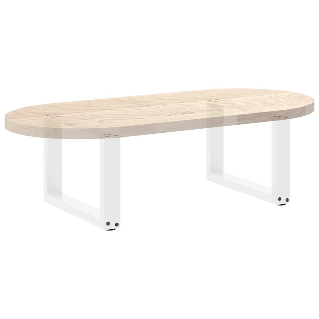vidaXL Couchtischbeine U-Form 2 Stk. Weiß 50x(30-31) cm Stahl
