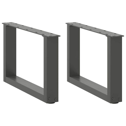 Couchtischbeine U-Form 2 Stk. Anthrazit 50x(30-31) cm Stahl