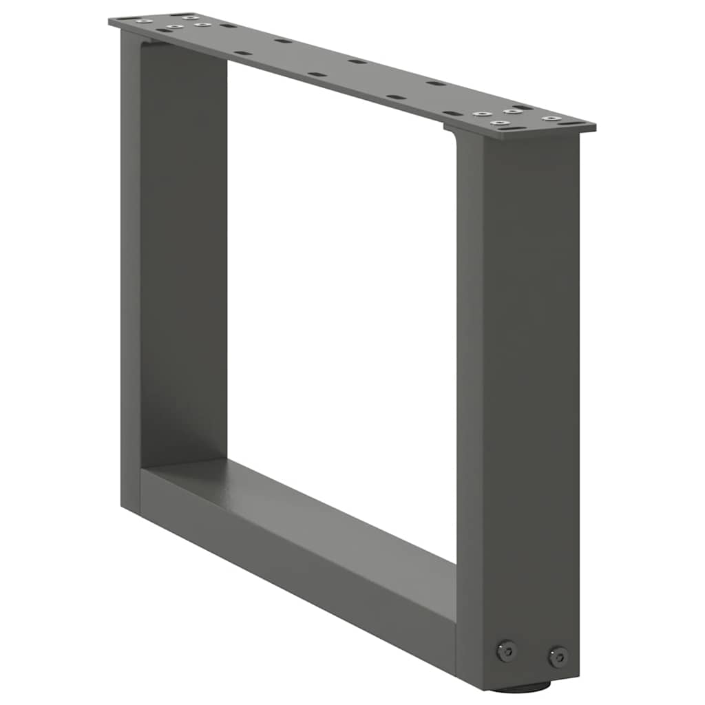 vidaXL Couchtischbeine U-Form 2 Stk. Anthrazit 50x(30-31) cm Stahl