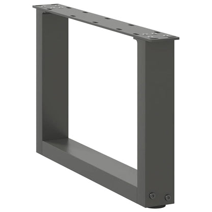 vidaXL Couchtischbeine U-Form 2 Stk. Anthrazit 50x(30-31) cm Stahl