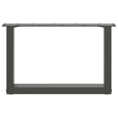 Couchtischbeine U-Form 2 Stk. Anthrazit 50x(30-31) cm Stahl