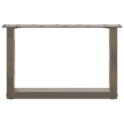vidaXL Couchtischbeine U-Form 2 Stk. Naturstahl 50x(30-31) cm Stahl