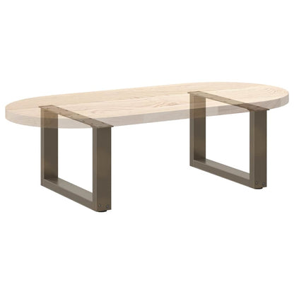 vidaXL Couchtischbeine U-Form 2 Stk. Naturstahl 50x(30-31) cm Stahl