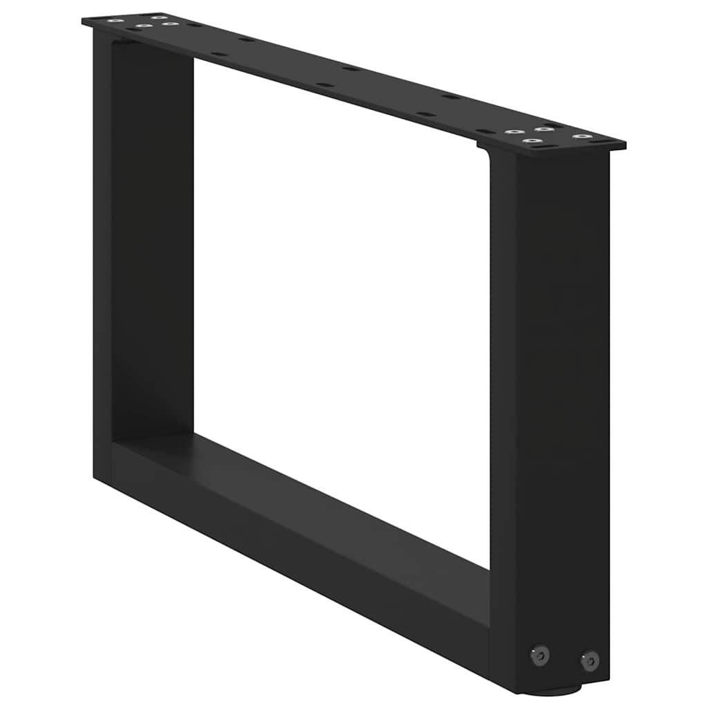 vidaXL Couchtischbeine U-Form 2 Stk. Schwarz 60x(30-31) cm Stahl