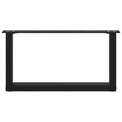 vidaXL Couchtischbeine U-Form 2 Stk. Schwarz 60x(30-31) cm Stahl