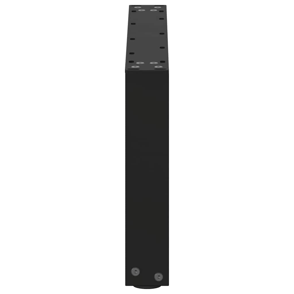 vidaXL Couchtischbeine U-Form 2 Stk. Schwarz 60x(30-31) cm Stahl
