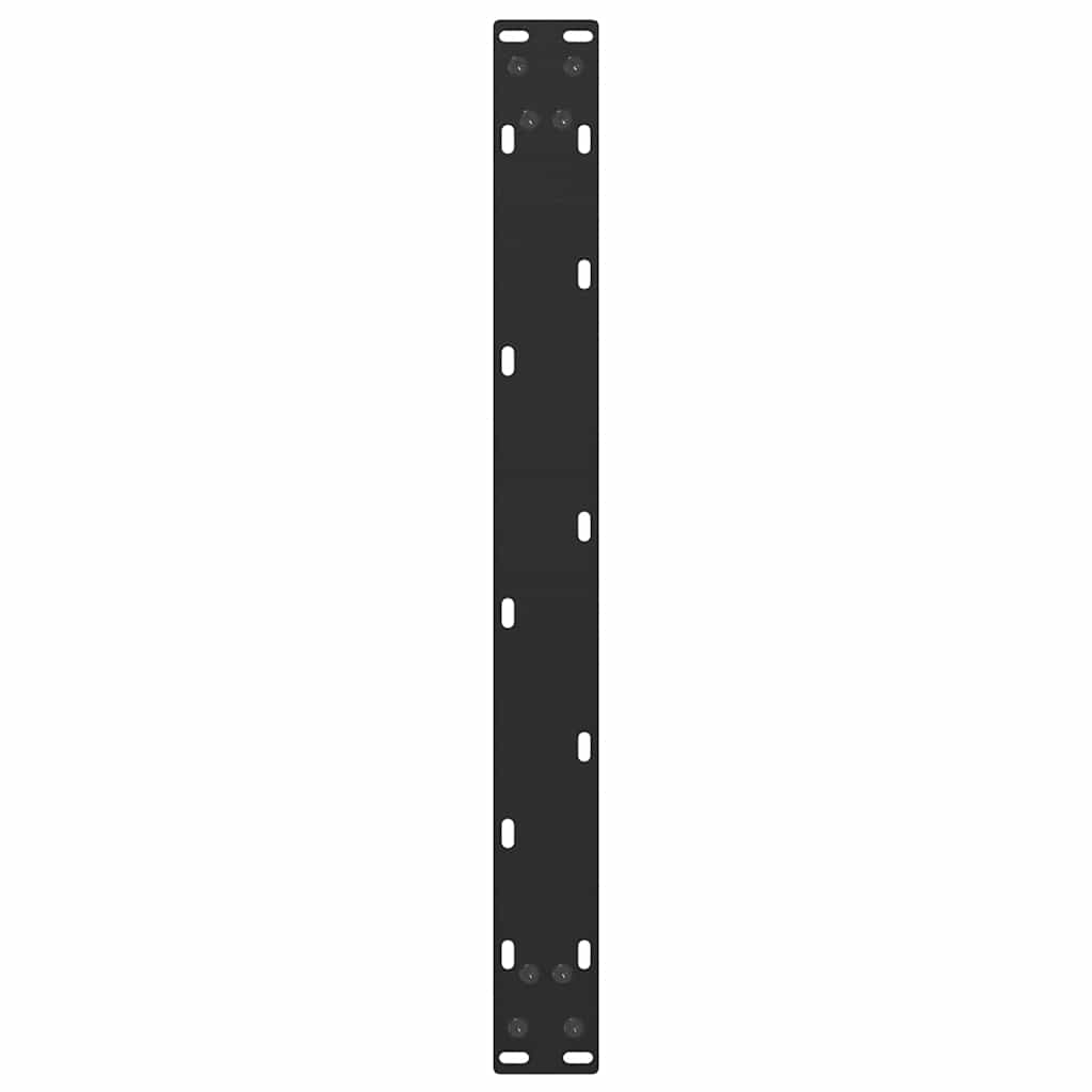 vidaXL Couchtischbeine U-Form 2 Stk. Schwarz 60x(30-31) cm Stahl