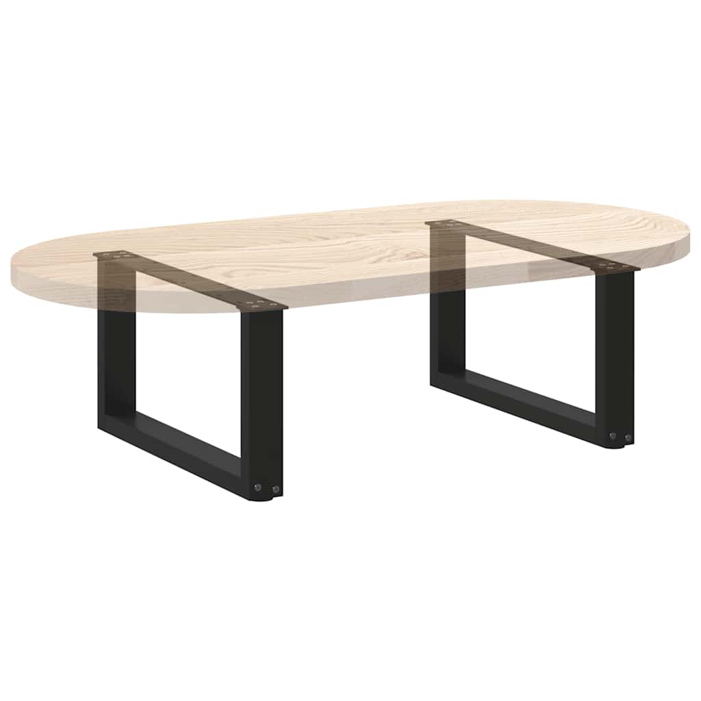 vidaXL Couchtischbeine U-Form 2 Stk. Schwarz 60x(30-31) cm Stahl