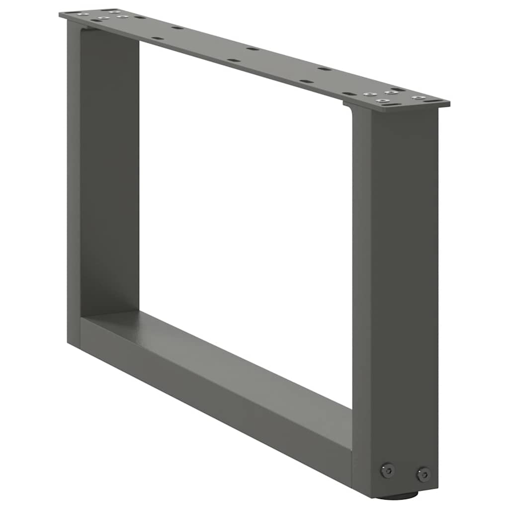 vidaXL Couchtischbeine U-Form 2 Stk. Anthrazit 60x(30-31) cm Stahl