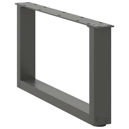 vidaXL Couchtischbeine U-Form 2 Stk. Anthrazit 60x(30-31) cm Stahl