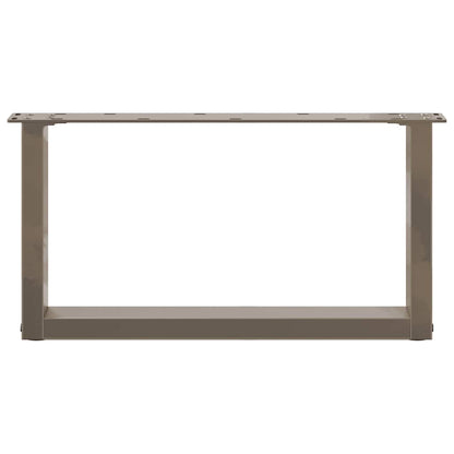 vidaXL Couchtischbeine U-Form 2 Stk. Naturstahl 60x(30-31) cm Stahl
