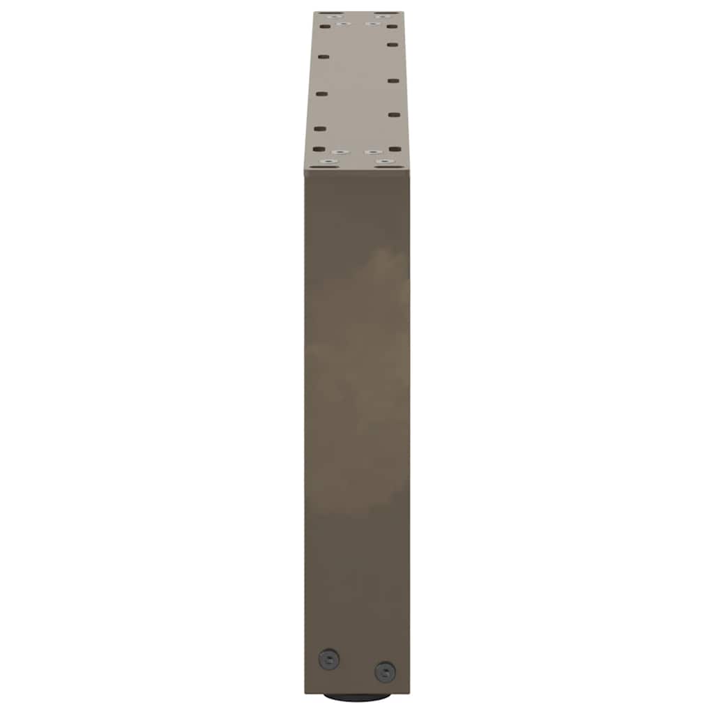 vidaXL Couchtischbeine U-Form 2 Stk. Naturstahl 60x(30-31) cm Stahl