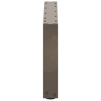 vidaXL Couchtischbeine U-Form 2 Stk. Naturstahl 60x(30-31) cm Stahl