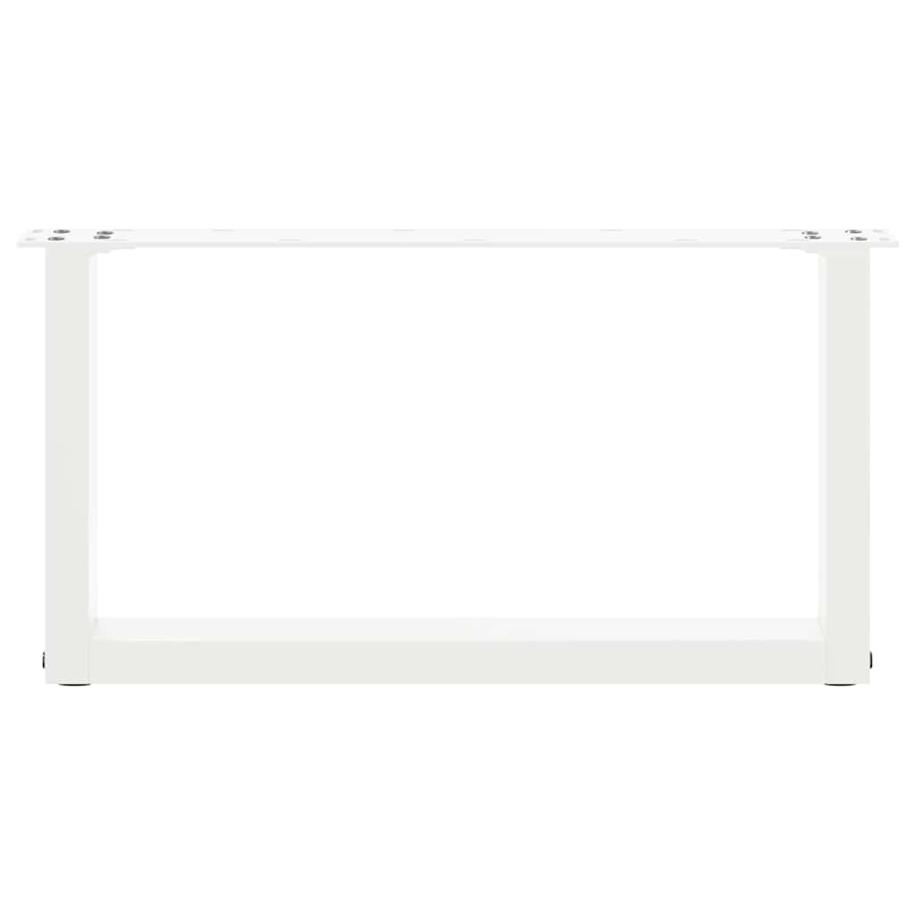 vidaXL Couchtischbeine U-Form 2 Stk. Weiß 70x(30-31) cm Stahl
