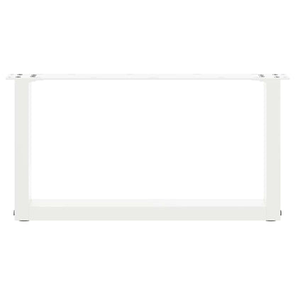 vidaXL Couchtischbeine U-Form 2 Stk. Weiß 70x(30-31) cm Stahl