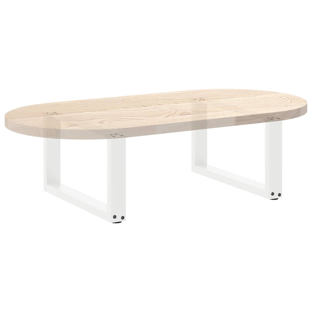 vidaXL Couchtischbeine U-Form 2 Stk. Weiß 70x(30-31) cm Stahl