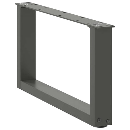 vidaXL Couchtischbeine U-Form 2 Stk. Anthrazit 70x(30-31) cm Stahl