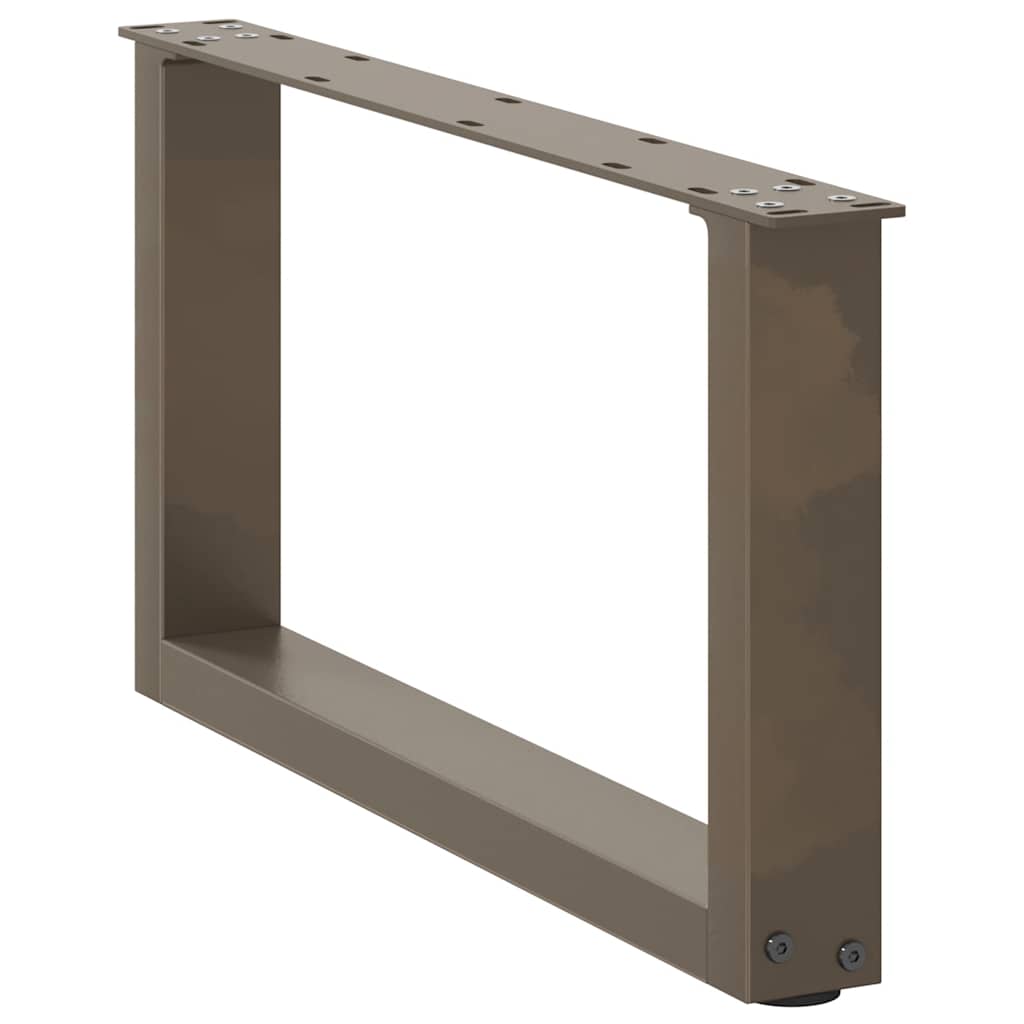 vidaXL Couchtischbeine U-Form 2 Stk. Naturstahl 70x(30-31) cm Stahl