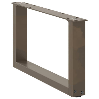 vidaXL Couchtischbeine U-Form 2 Stk. Naturstahl 70x(30-31) cm Stahl
