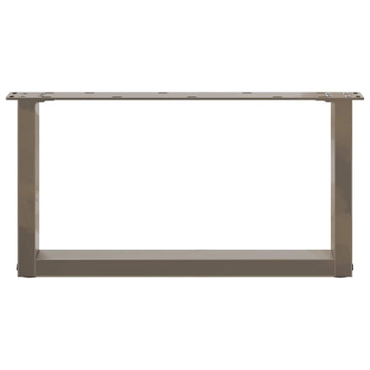 vidaXL Couchtischbeine U-Form 2 Stk. Naturstahl 70x(30-31) cm Stahl