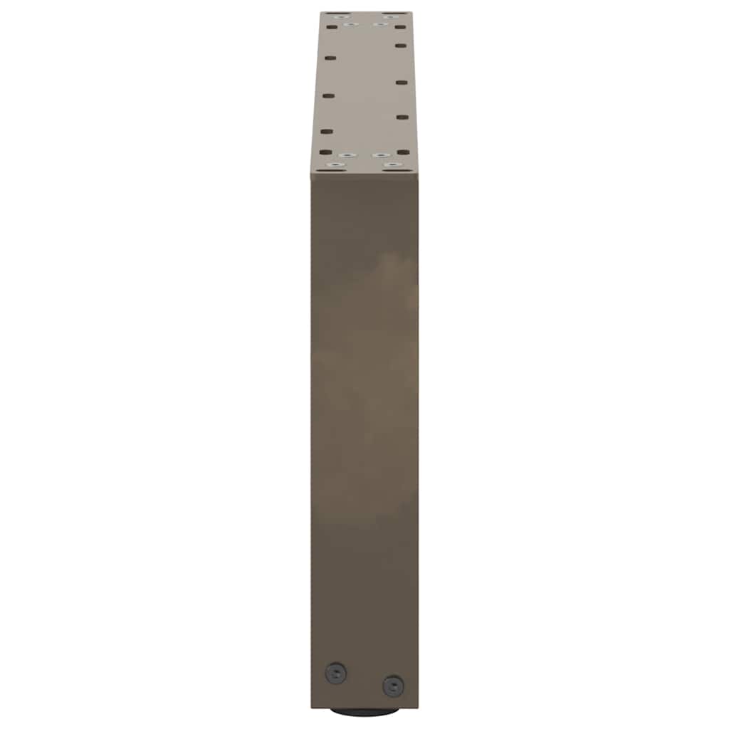 vidaXL Couchtischbeine U-Form 2 Stk. Naturstahl 70x(30-31) cm Stahl