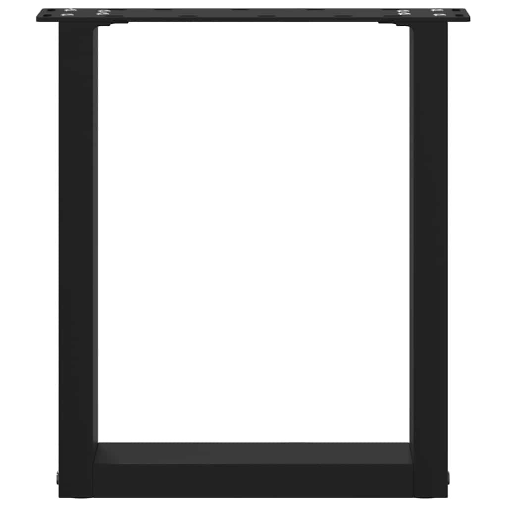 vidaXL Couchtischbeine U-Form 2 Stk. Schwarz 28x(42-43) cm Stahl