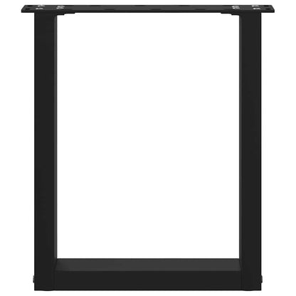 vidaXL Couchtischbeine U-Form 2 Stk. Schwarz 28x(42-43) cm Stahl