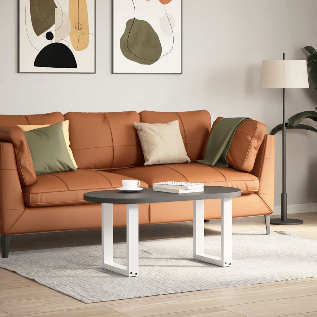 vidaXL Couchtischbeine U-Form 2 Stk. Weiß 28x(42-43) cm Stahl