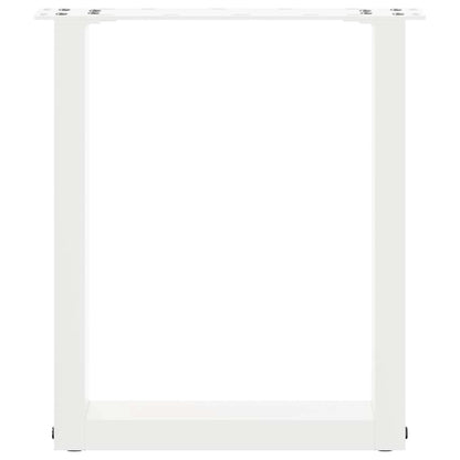 vidaXL Couchtischbeine U-Form 2 Stk. Weiß 28x(42-43) cm Stahl