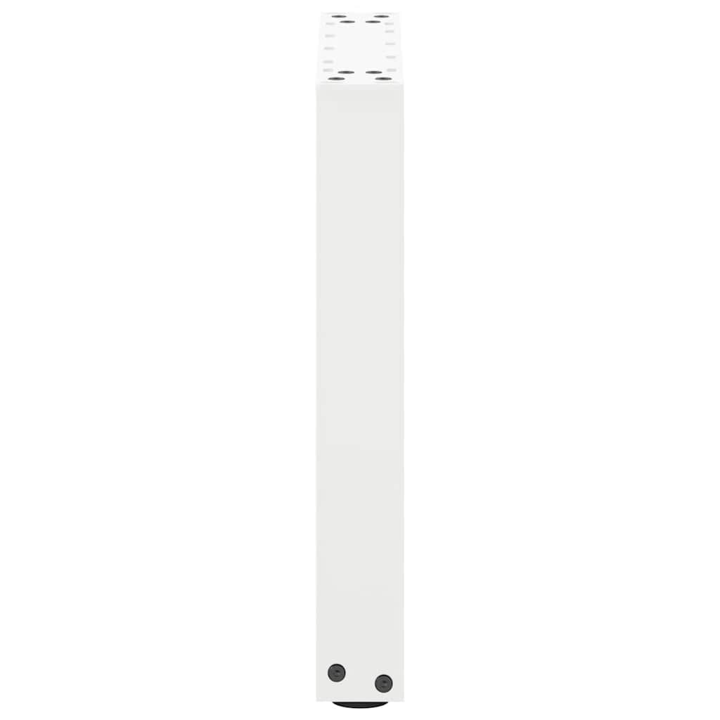 vidaXL Couchtischbeine U-Form 2 Stk. Weiß 28x(42-43) cm Stahl