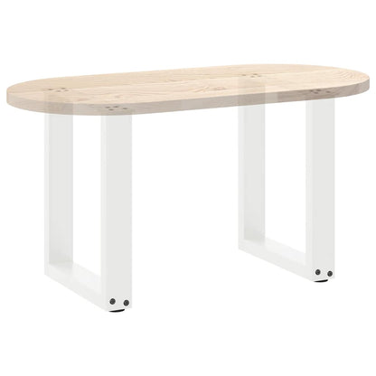 vidaXL Couchtischbeine U-Form 2 Stk. Weiß 28x(42-43) cm Stahl