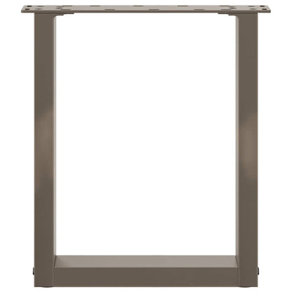 vidaXL Couchtischbeine U-Form 2 Stk. Naturstahl 28x(42-43) cm Stahl