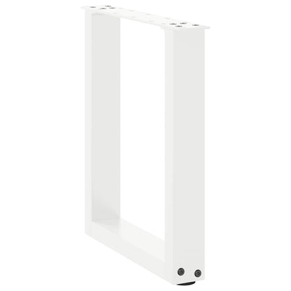 vidaXL Couchtischbeine U-Form 2 Stk. Weiß 38x(42-43) cm Stahl