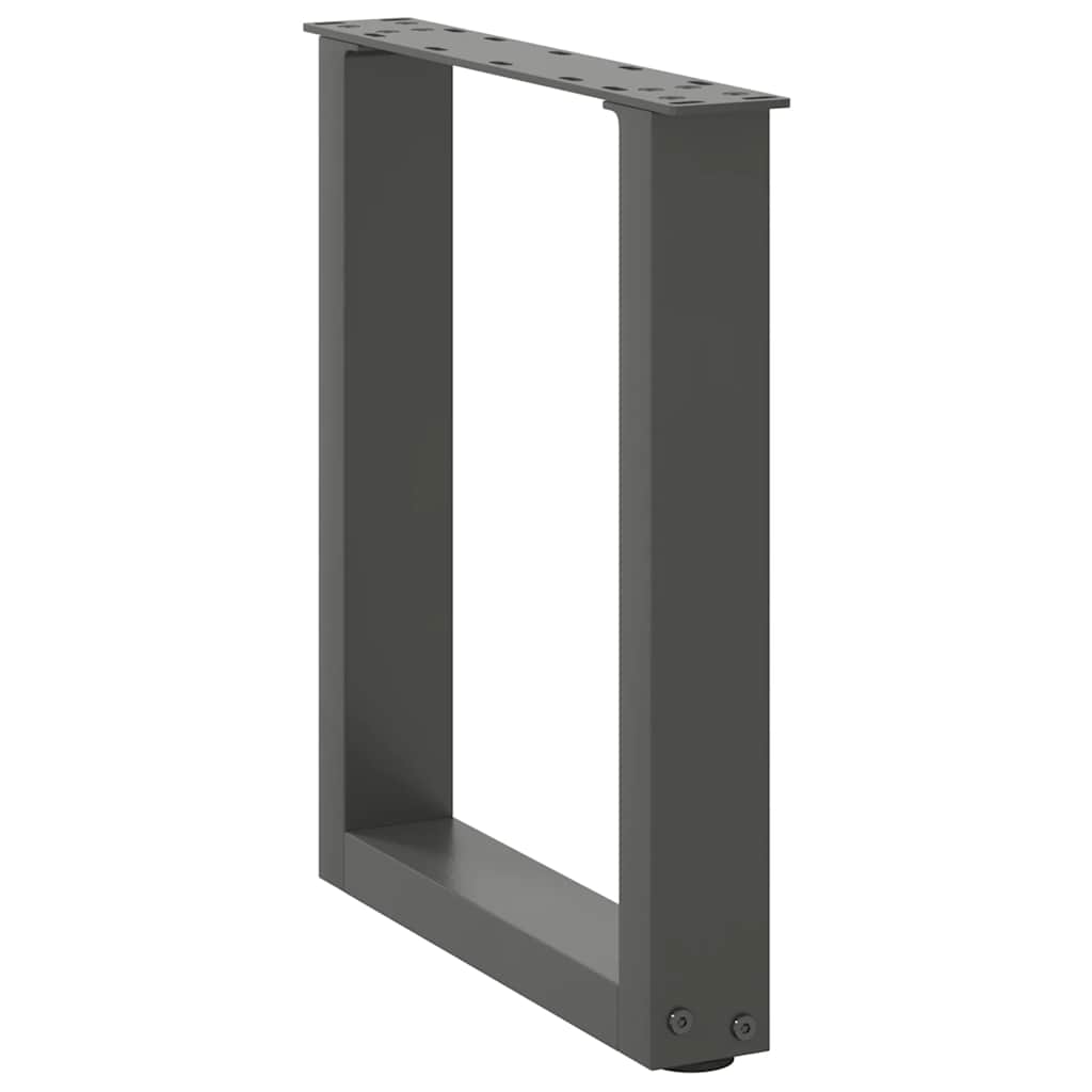 vidaXL Couchtischbeine U-Form 2 Stk. Anthrazit 38x(42-43) cm Stahl