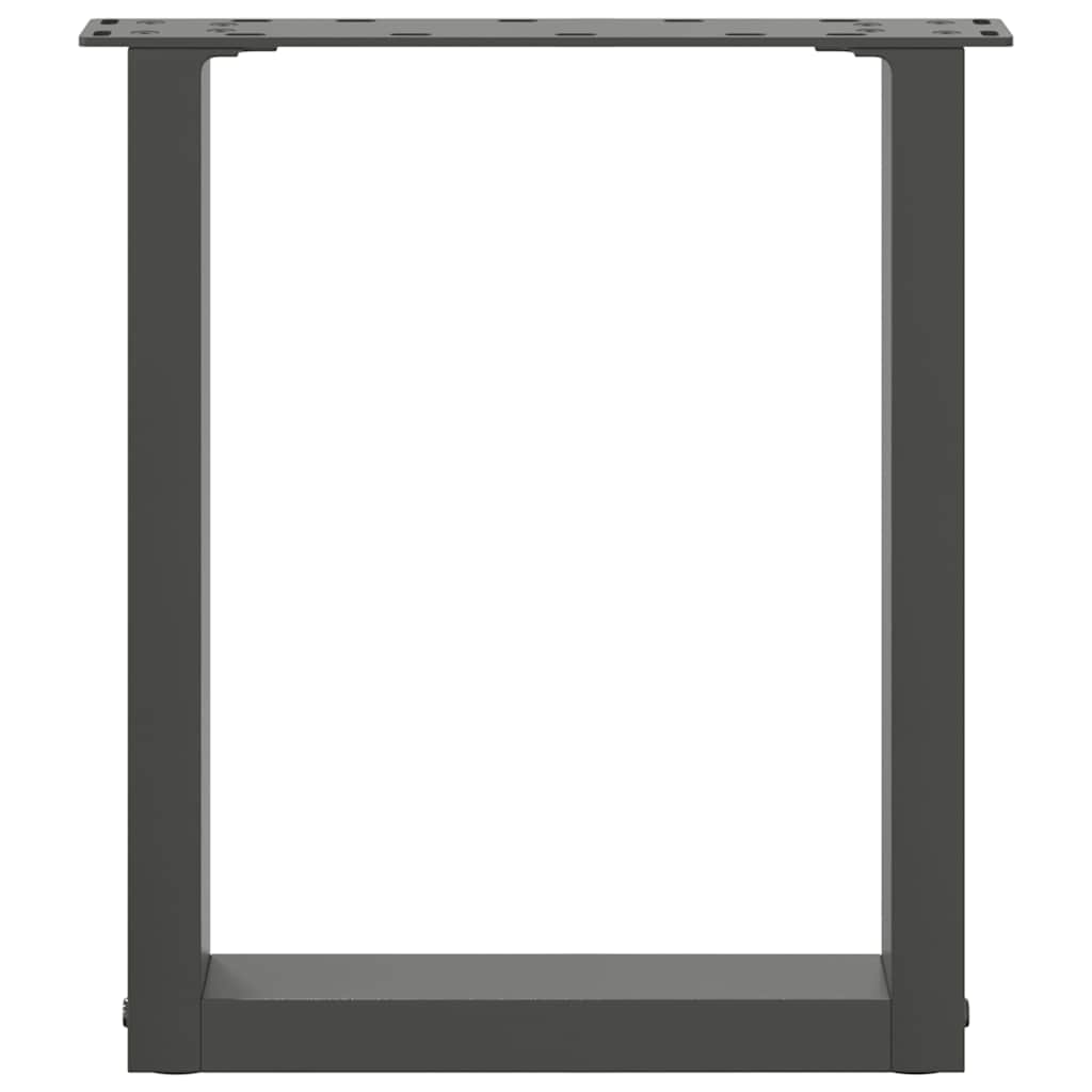 vidaXL Couchtischbeine U-Form 2 Stk. Anthrazit 38x(42-43) cm Stahl