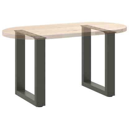 vidaXL Couchtischbeine U-Form 2 Stk. Anthrazit 38x(42-43) cm Stahl