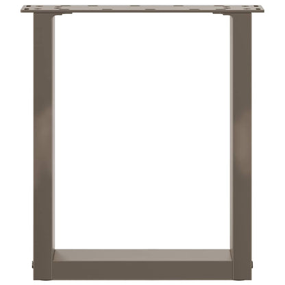 vidaXL Couchtischbeine U-Form 2 Stk. Naturstahl 38x(42-43) cm Stahl