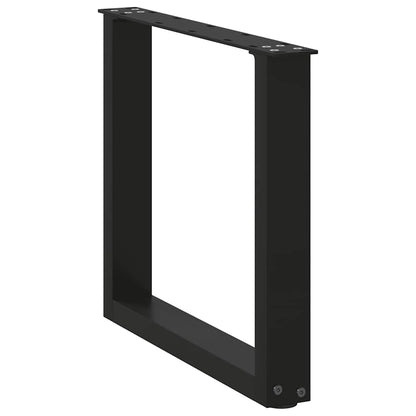 vidaXL Couchtischbeine U-Form 2 Stk. Schwarz 50x(42-43) cm Stahl