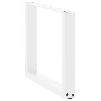 vidaXL Couchtischbeine U-Form 2 Stk. Weiß 50x(42-43) cm Stahl