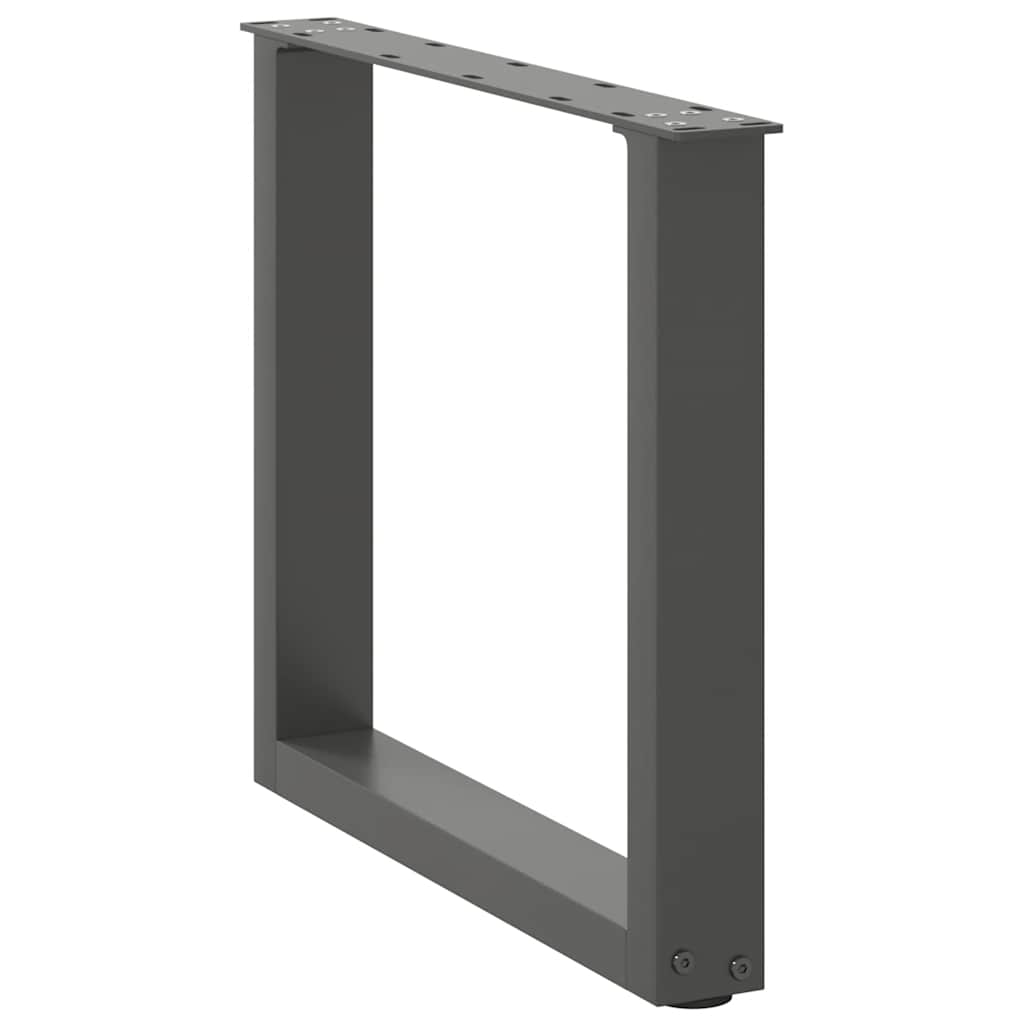 vidaXL Couchtischbeine U-Form 2 Stk. Anthrazit 50x(42-43) cm Stahl