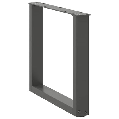 vidaXL Couchtischbeine U-Form 2 Stk. Anthrazit 50x(42-43) cm Stahl