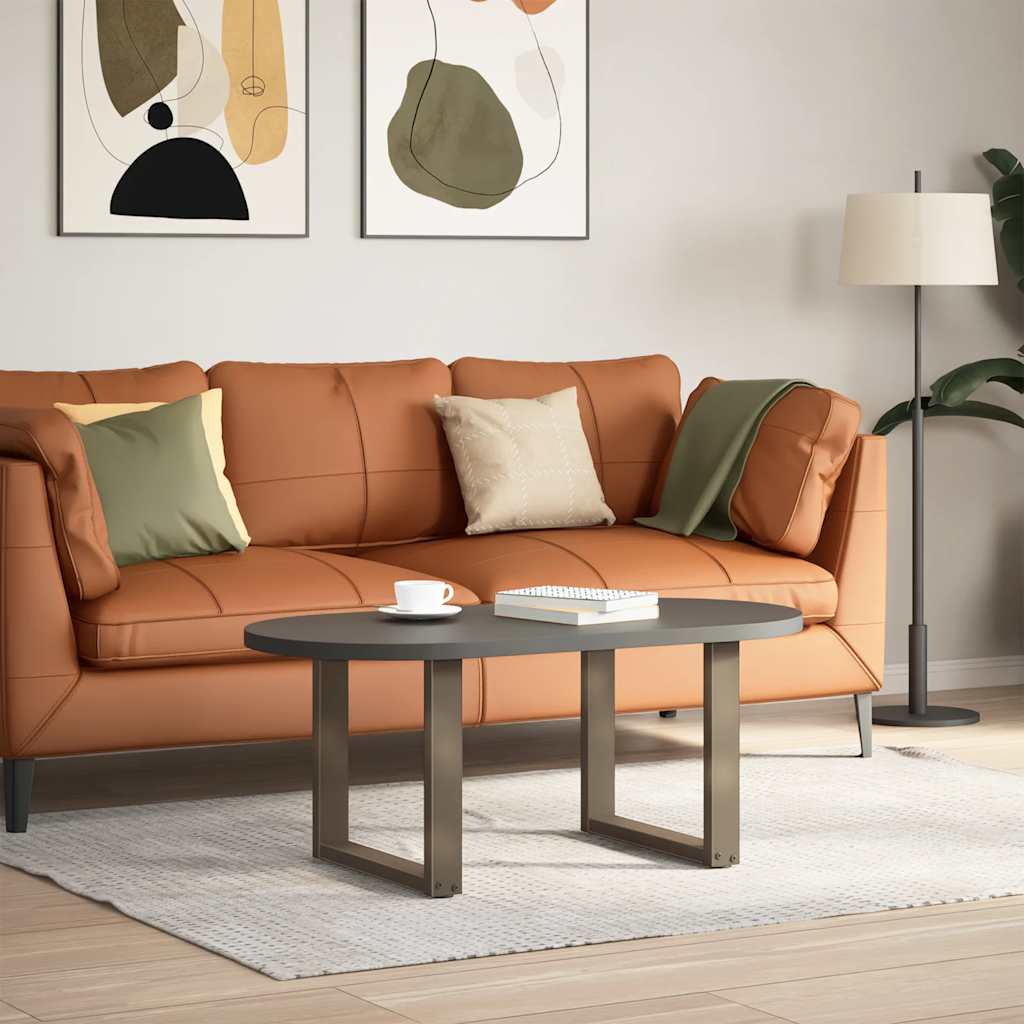 vidaXL Couchtischbeine U-Form 2 Stk. Naturstahl 50x(42-43) cm Stahl
