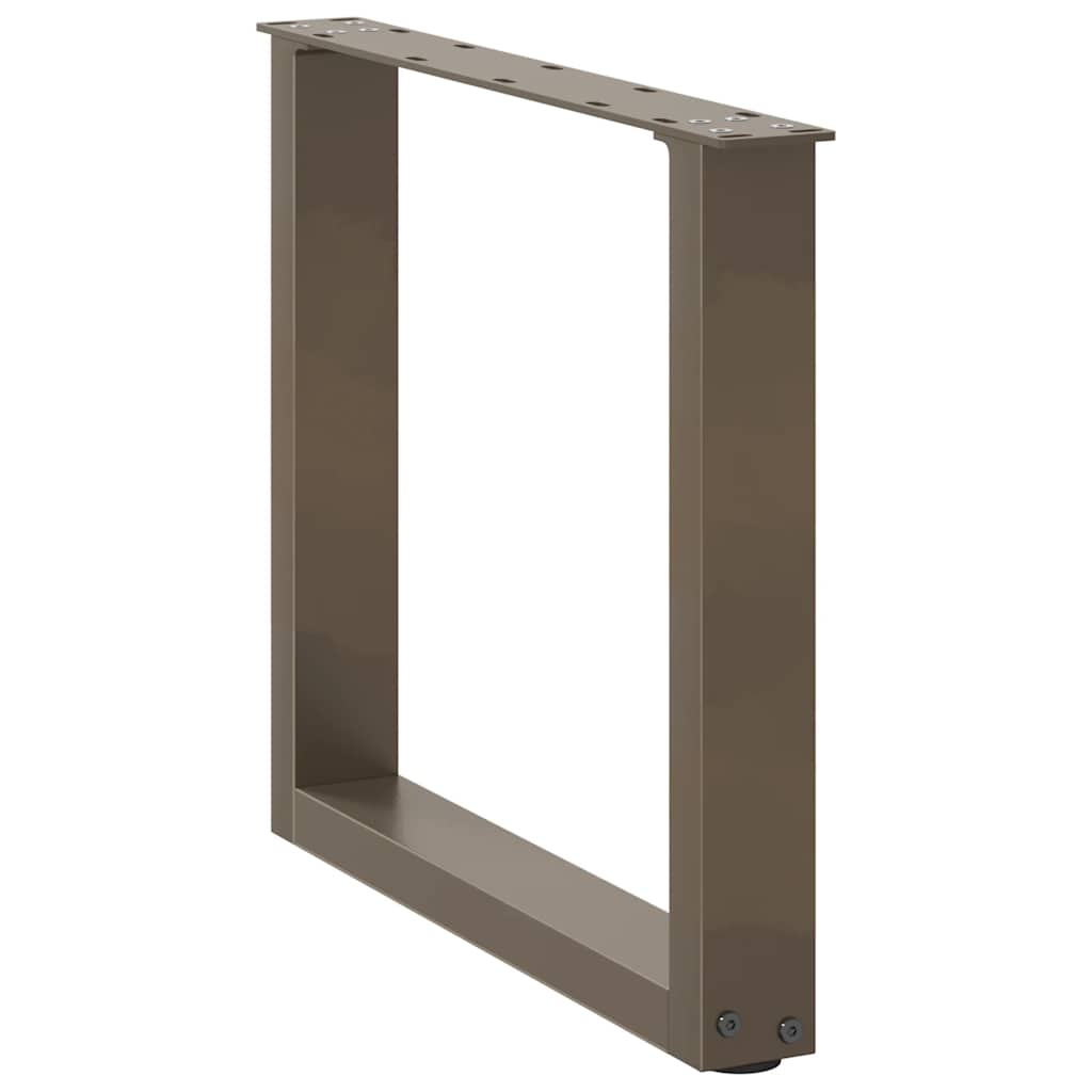 vidaXL Couchtischbeine U-Form 2 Stk. Naturstahl 50x(42-43) cm Stahl